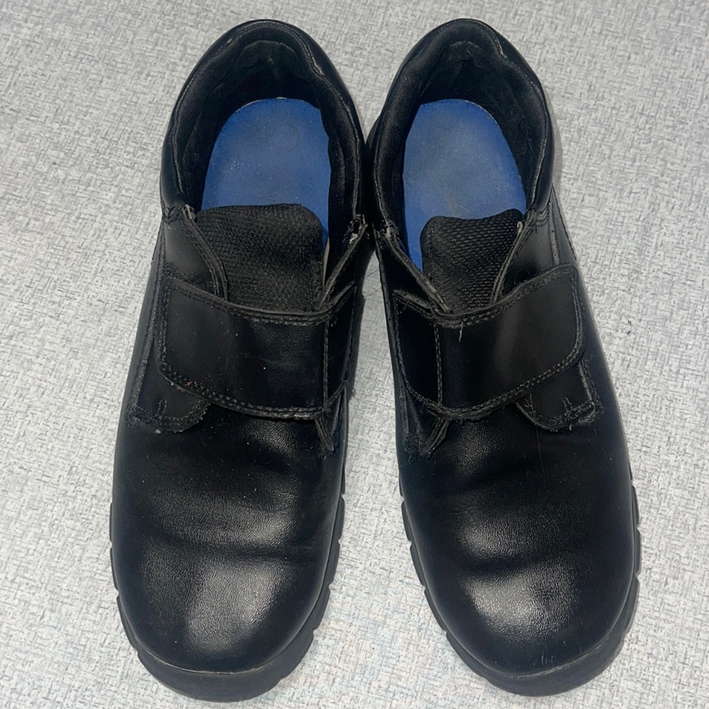 5 Youth Boys Slip on Oxford Shoes Dress Shoe special Occasion black velcro strap